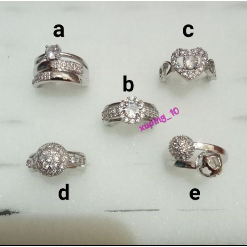 CN01 Cincin wanita dewasa xuping silver full permata.
