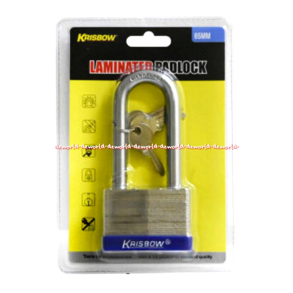 Krisbow Laminated Padlock 65mm Gembok Kunci Pagar