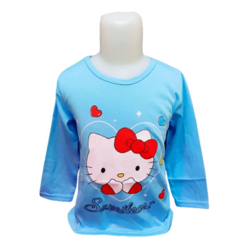 kaos anak perempuan lengan panjang 1-10tahun motif BARBIE GIRL