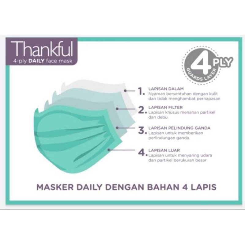 Thankfull masker 4ply dewasa isi 5 pcs