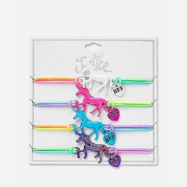 Gelang Persahabatan Justice Unicorn BFF Stretch Bracelet isi 4 pcs