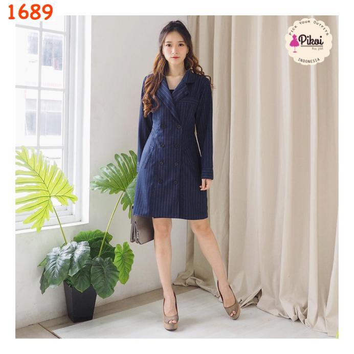 LONG BLAZER / OUTER PANJANG POLOS / BLAZER PANJANG MURAH / COAT WANITA FASHION TOP