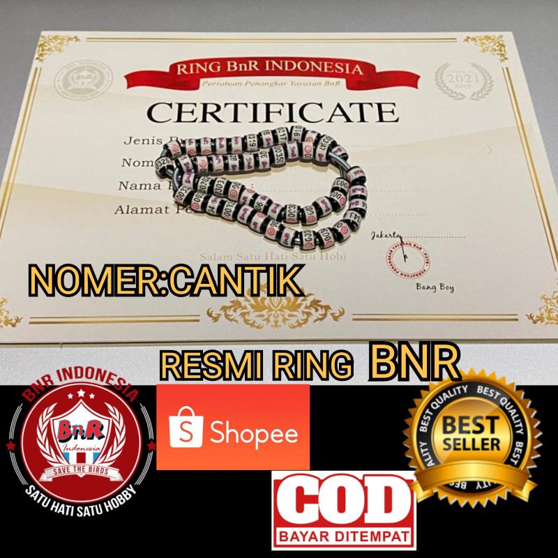 RING BNR RESMI DAN SERTIFIKAT(KHUSUS NOMER CANTIK)UNTUK MURAI BATU