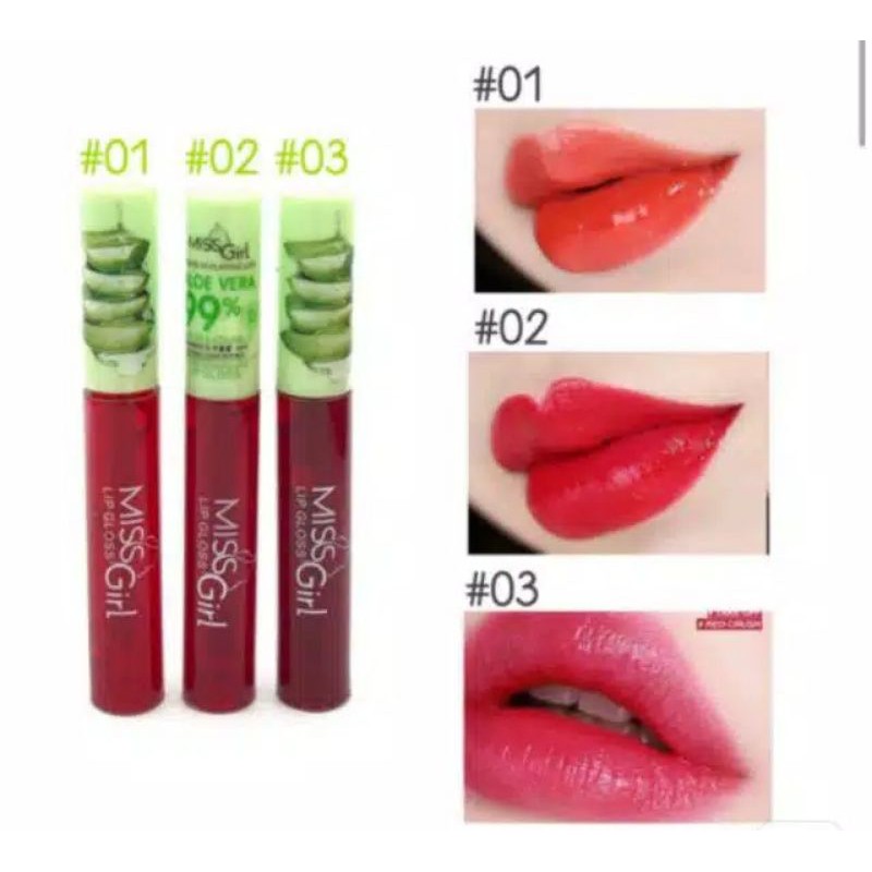 LIP TINT MISS GIRL ALOE VERA HARGA 3 PCS