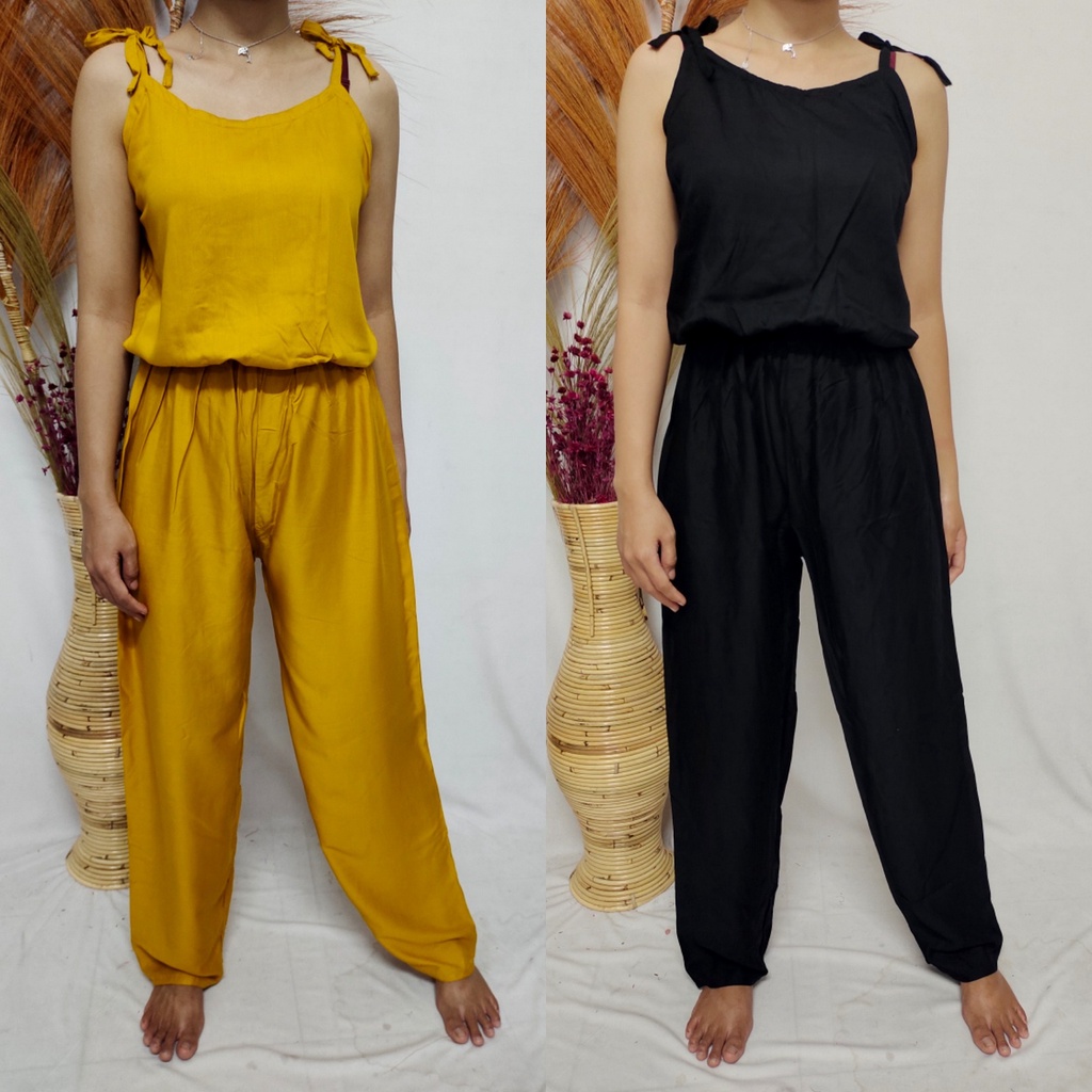 Kiandra - Jumpsuit Panjang Tali Bahu