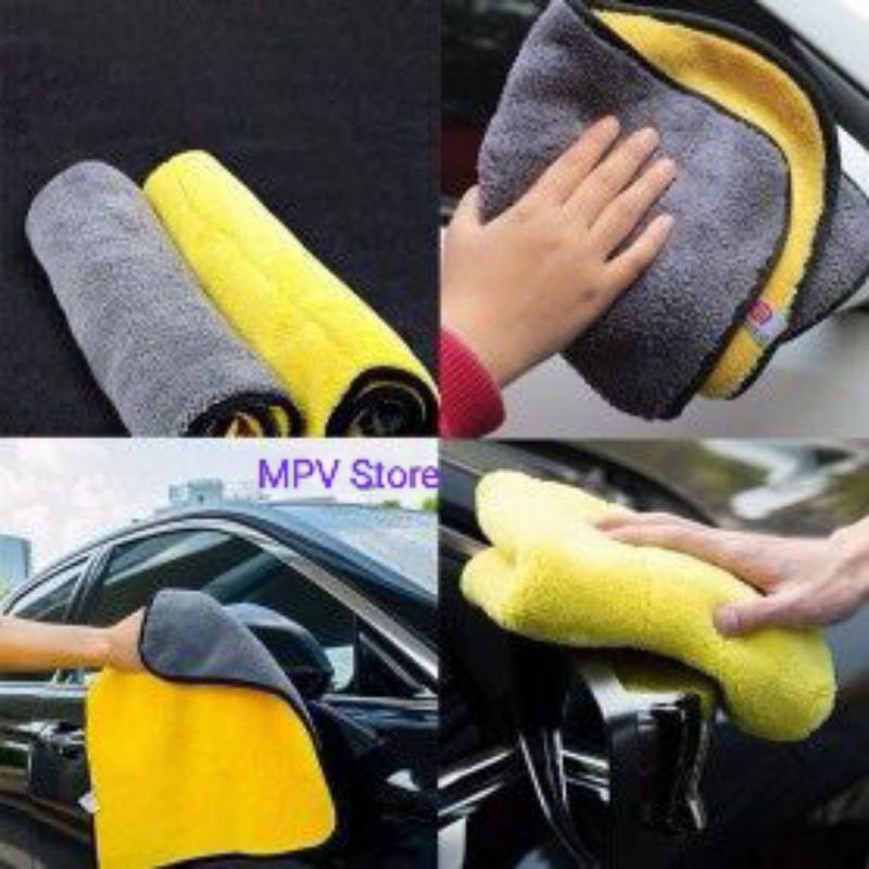 Kain Lap Microfiber Uk 30×30Cm Tebal ,Kain Lap Serba guna ,Kain Lap Mobil,Dll