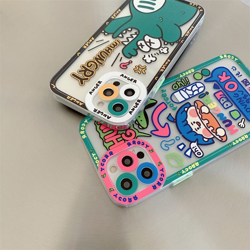 Soft Case Silikon TPU Motif Kartun Untuk iPhone 13 12 Pro Max Mini 11 XS XR X 8 7 6S Plus SE 2020