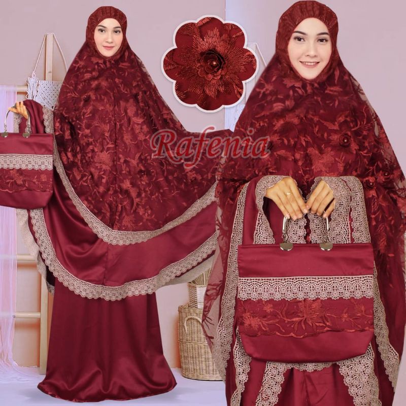 Mukena Brokat 3 D Maxmara Rafenia Ory