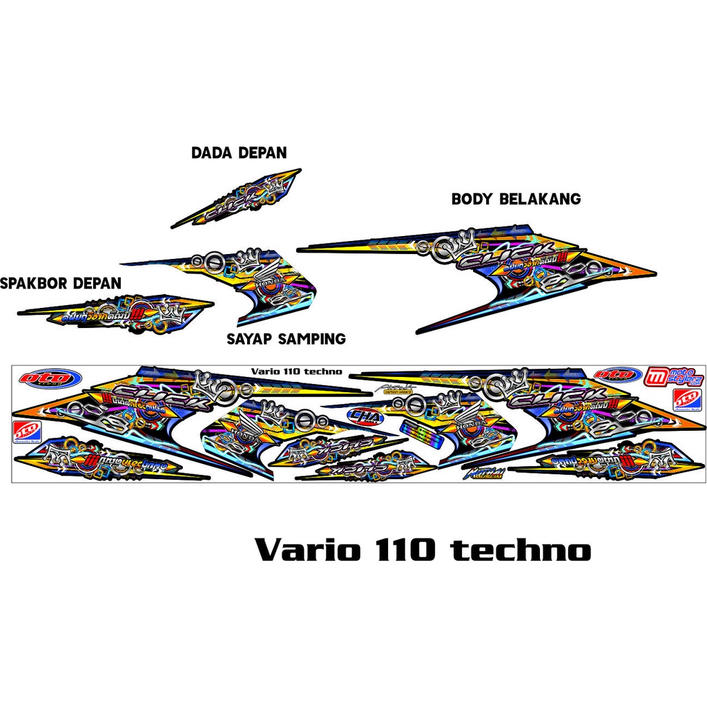 VARIO OLD STRIPING VARIASI HONDA MOTOR VARIO 110 TECHNO-CBS OLD VARIASI CUSTOM THAILOOK VARIO CBS 11