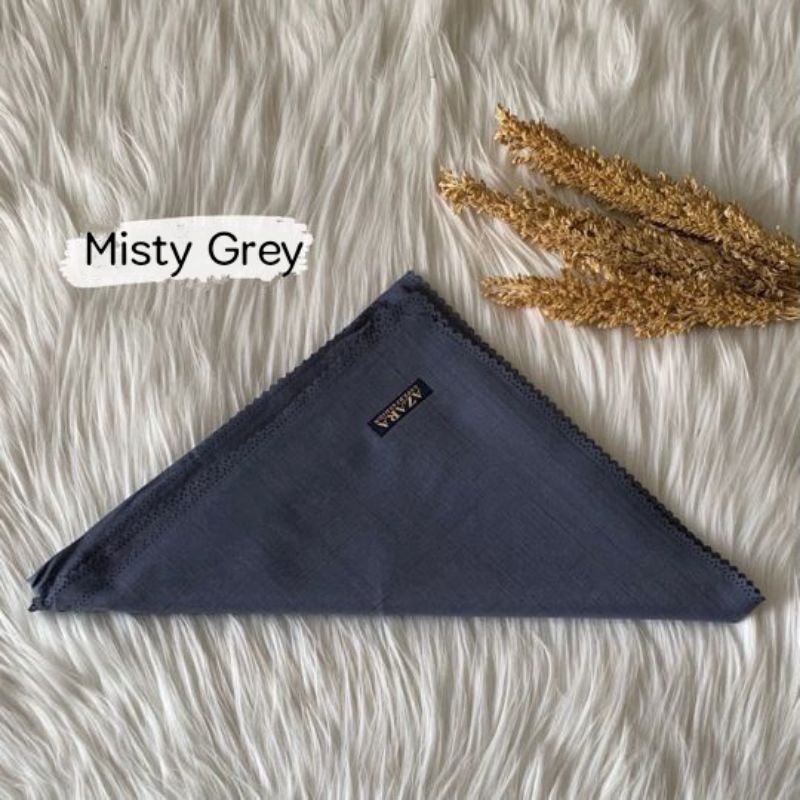 Jilbab SANDI MORSE LC azara voal waffel lasercut terbaru kerudung segiempat murah grosir terbaru-Sanmor Misty Grey