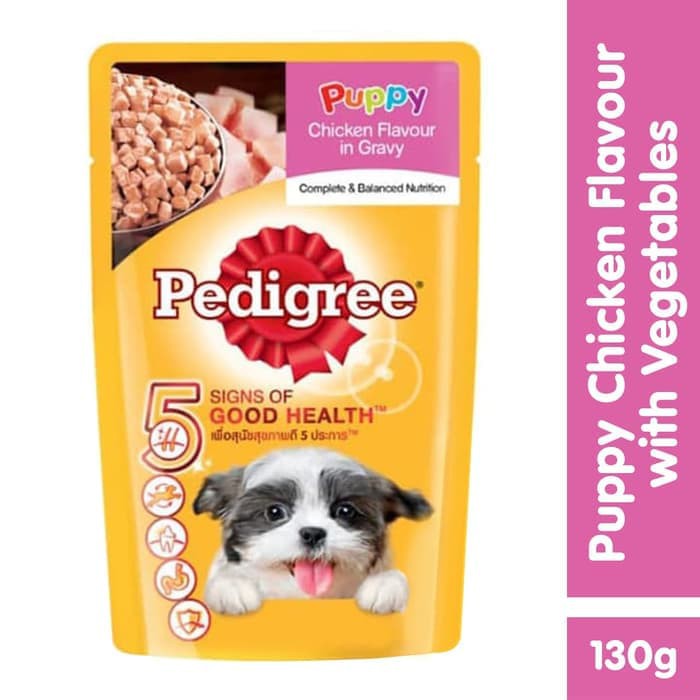 MAKANAN ANJING PEDIGREE POUCH PUPPY CHICKEN 130GR