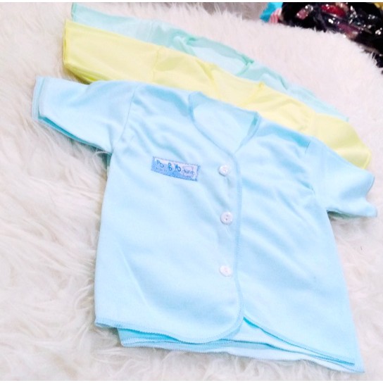 BB02 Baju Bayi Tangan pendek Polos Newborn  Arimbi 6 pcs