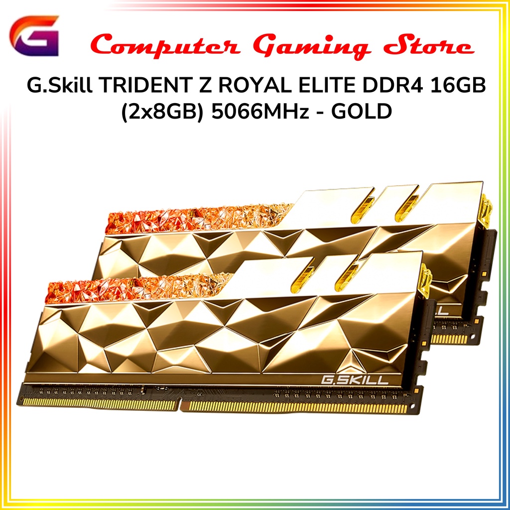 MEMORY RAM G.Skill TRIDENT Z ROYAL ELITE DDR4 16GB (2x8GB) 5066MHz - GOLD