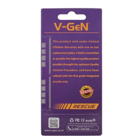 VGeN Ram PC DDR4 4GB PC17000 2133MHz V-GeN Longdimm Rescue