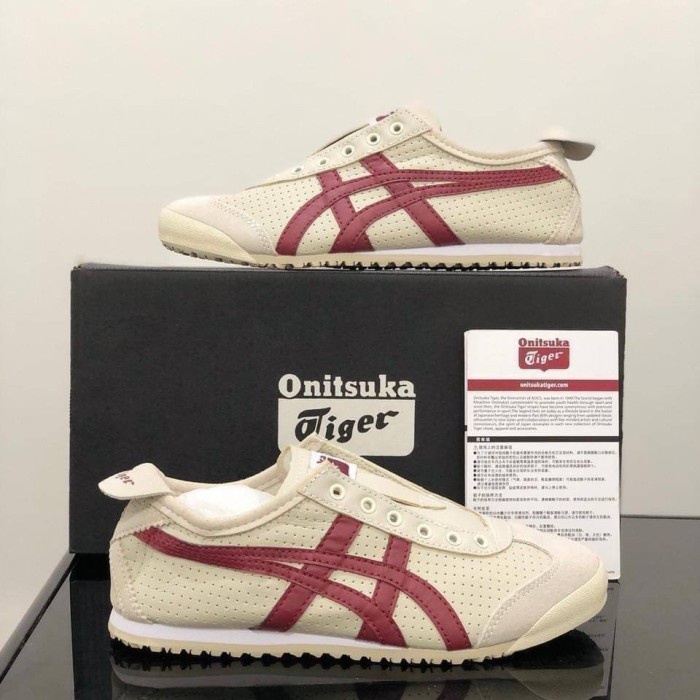Onitsuka Tiger Original Slip On Cream Red Leather - 36 - 36