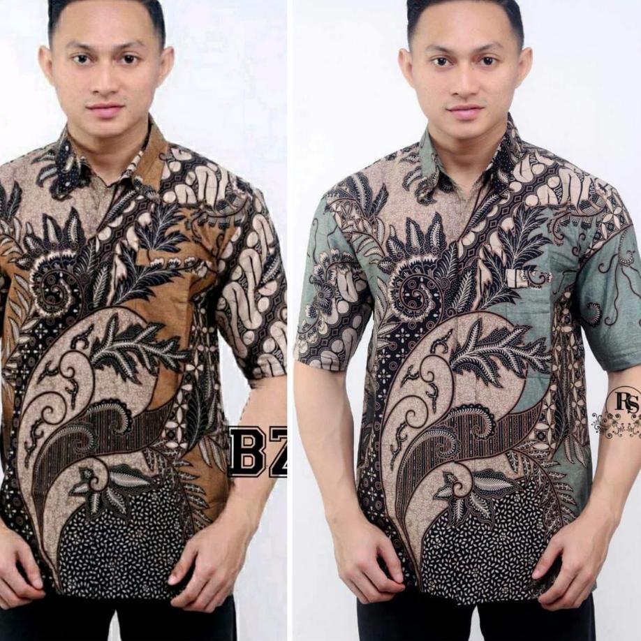 Siap Kirim Baju Batik Pria Dewasa 2022 Lengan Pendek Kekinian Kemeja Batik Lengan Pendek Pria Mewah 