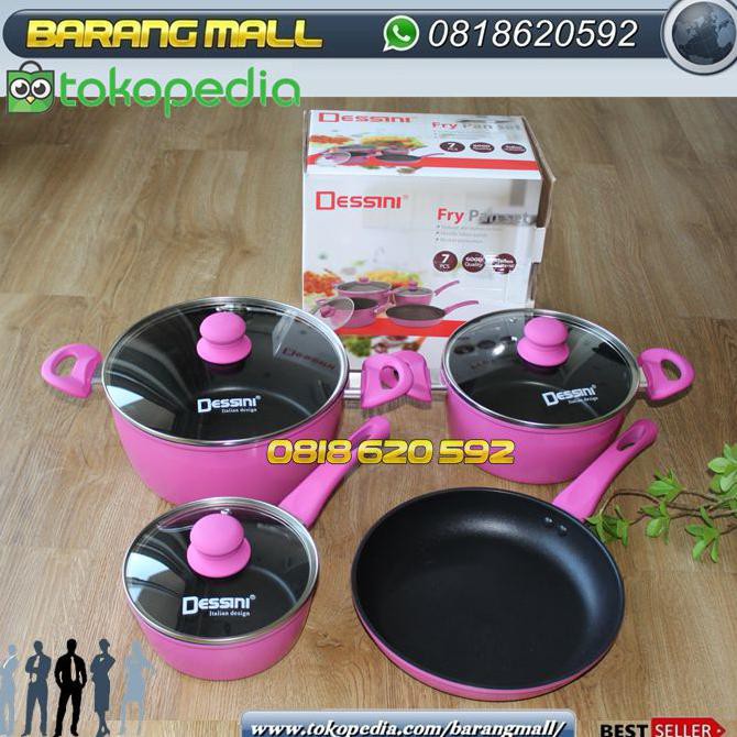 Panci Dessini 7 Pcs Merah - Cooking Set Pan Tebal Dari Dynasty Vicenza - 5 Pcs Pink Ragilanggara20