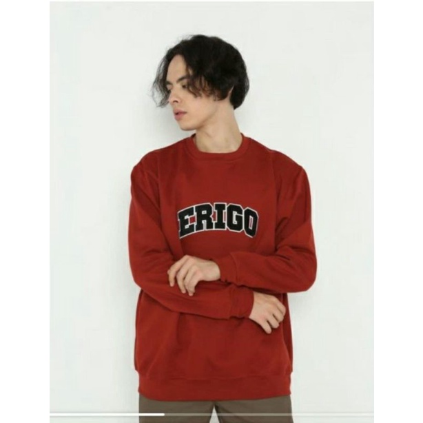 sweater Erigo merah maroon unisex
