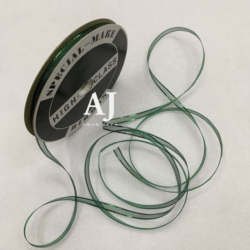 

Pita Transparan Lis 1/4 Inch / Pita Kado Dekorasi Natal Christmas Ribbon Lebaran Idul Fitri 6 mm