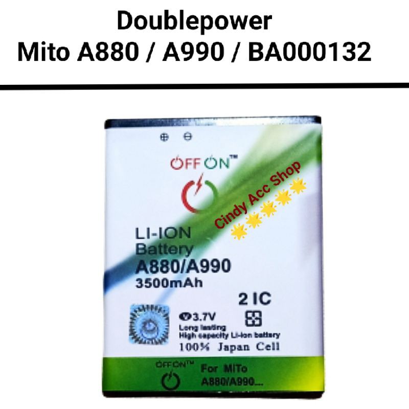 Baterai Doublepower A880 A990 BA000132 Batre Double Power Battery