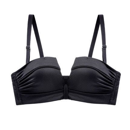 [ LINGERIE MASTER ] - (B-33) Hot Item Bra Wanita Model Tanpa Kawat Dengan Bahan Halus Dan Hiasan Renda Sexy-B-33 Hitam