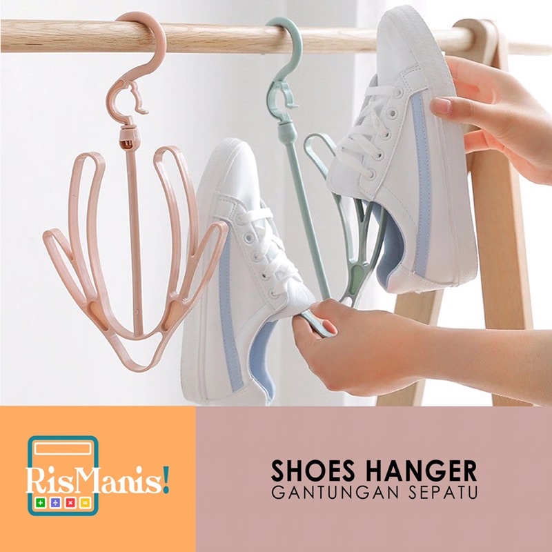 SHOES HANGER Gantungan Sepatu Sandal Kaos Kaki Inovatif Jemuran Cepat Kering Serbaguna Plastik Awet