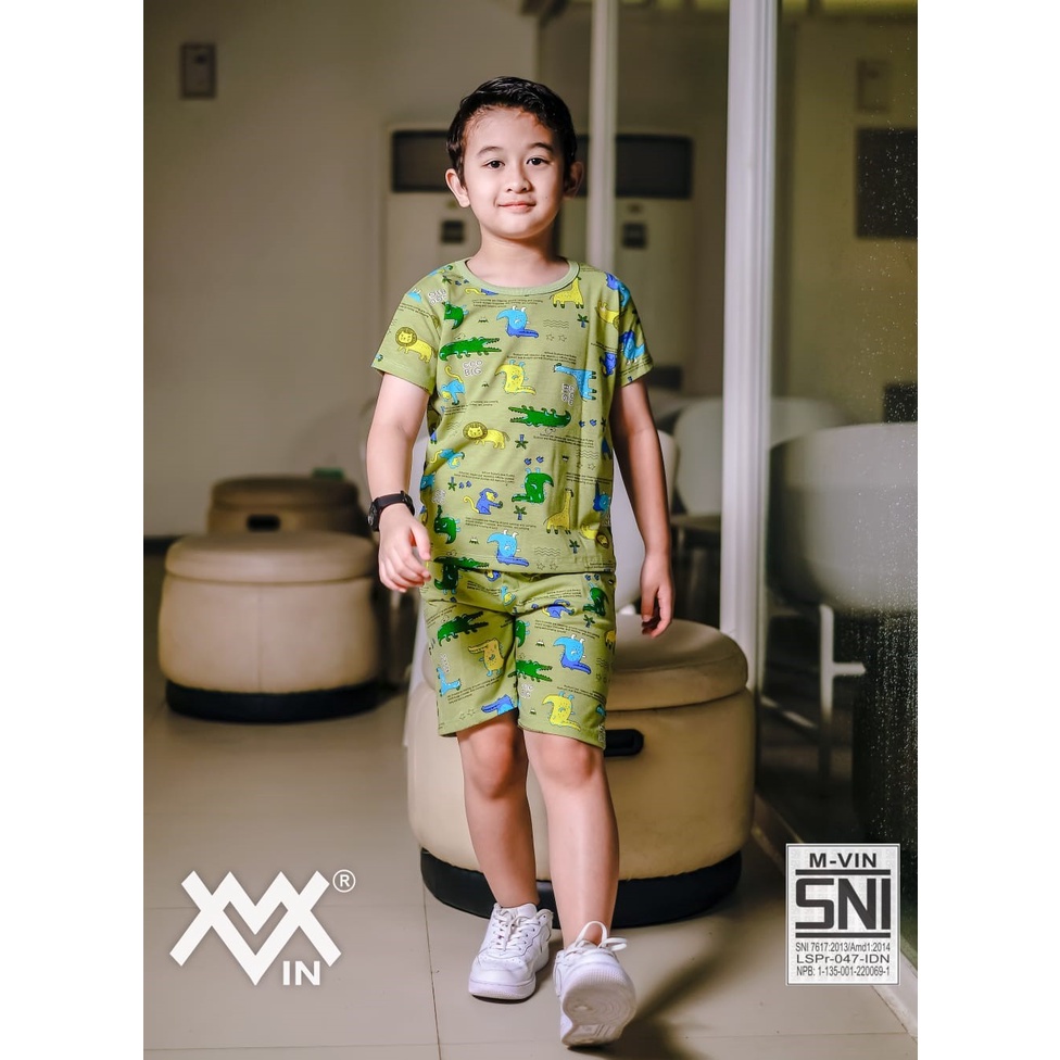 Setelan anak Printing Traktor - Baju anak Zoo  - Setelan anak laki - Baju anak cowok 1-12Tahun M-VIN