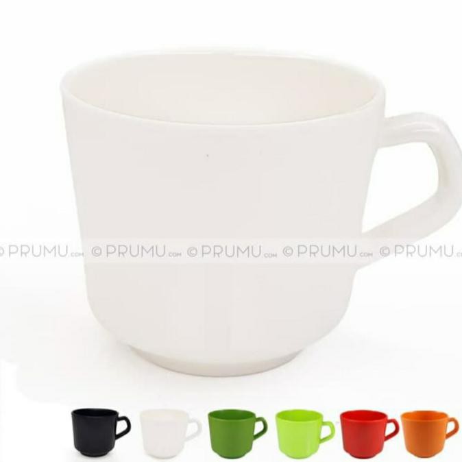 Cangkir Kecil Melamin / Gelas Melamin Merek Unica - Hitam