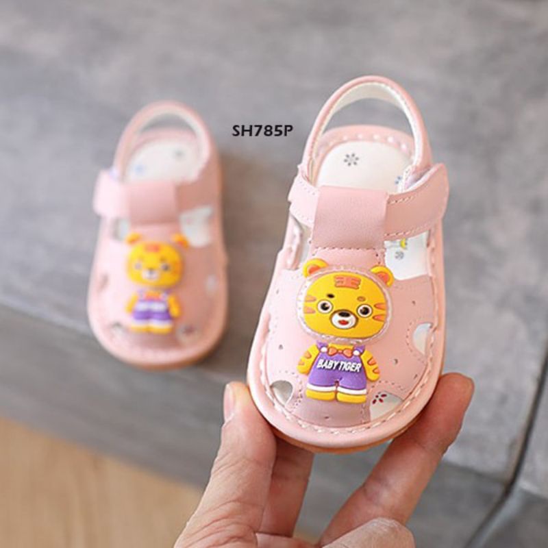 Sepatu Bayi Bunyi Cit cit, Sepatu Lampu LED warna warni, Sound shoes