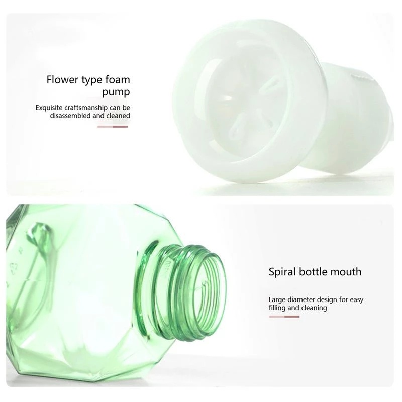 300ml Flower Foaming Liquid Soap Dispenser / Flower Pump Refillable Hand Soap Pump Bottles for Bathroon Soap Dispensers Supplies