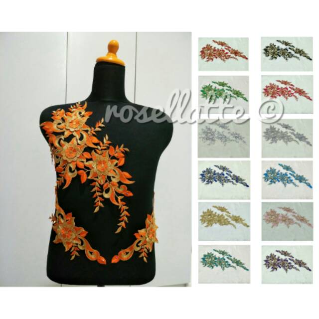 RENDA BORDIR SET BUNGA 3D