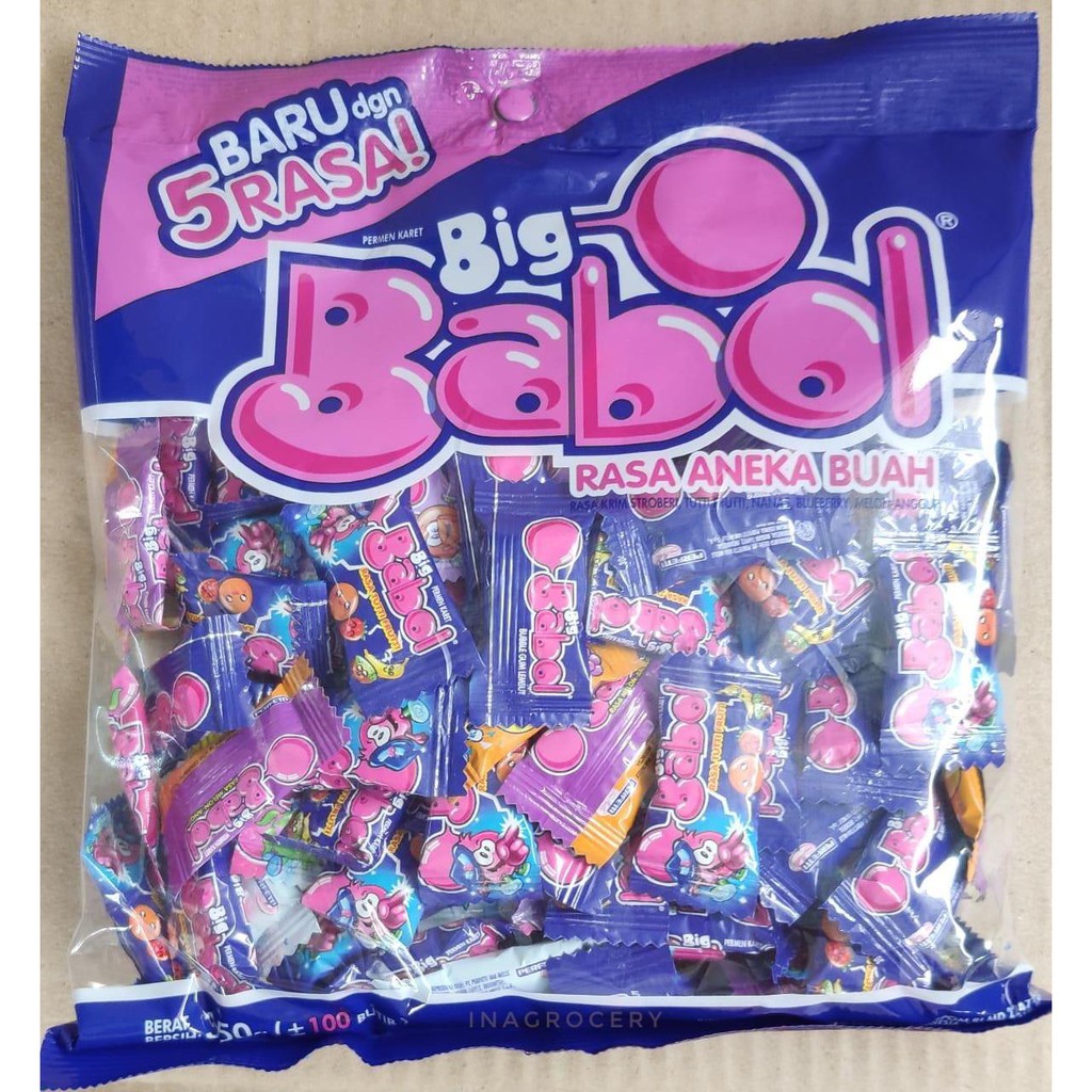 

BIG BABOL BUBBLE GUM 5RASA 350gr 100pcs