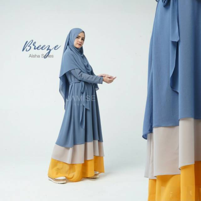 Set Gamis+Khimar Syari | Aisha Series - Breeze | Jamise