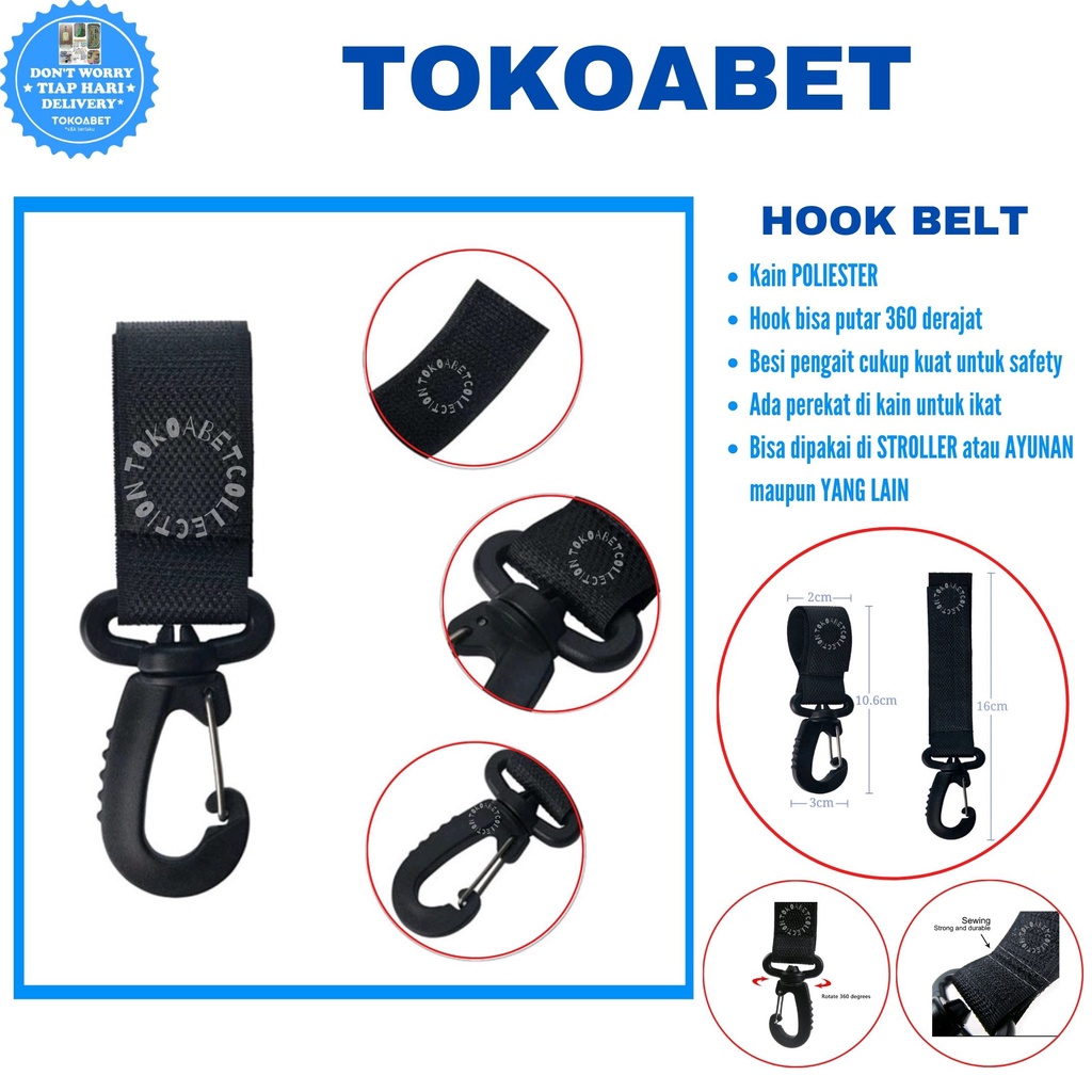 Hook Belt gantungan hook dipakai di stroller baby kereta dorong bayi anak maupun ayunan bayi TOKOABET