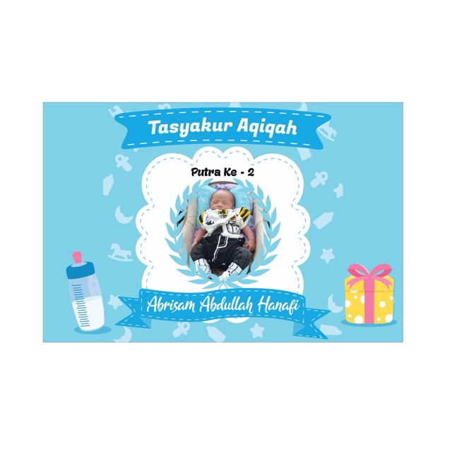 Backdrop aqiqah spanduk aqiqah dan stiker untuk box Backdrop aqiqah spanduk aqiqah dan stiker untuk box