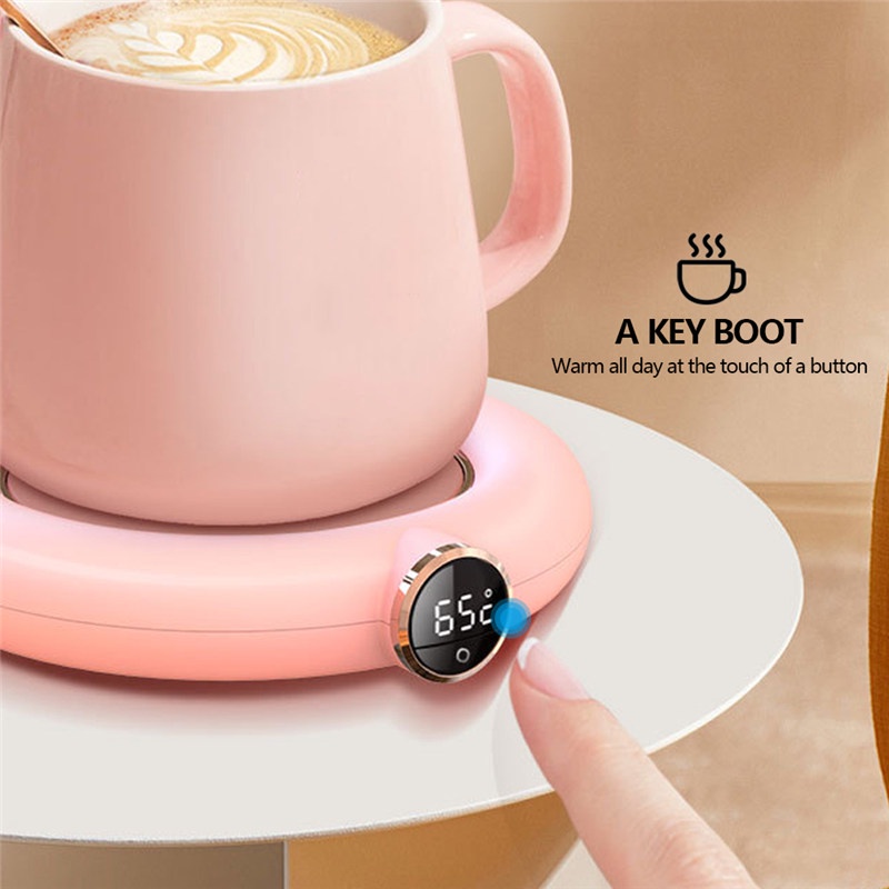 TK USB Creative Coffee Mug Warmer Pad Electric Tea Milk Heating Cup Pad Adjustable Temperatures LED Display Warmer Pads