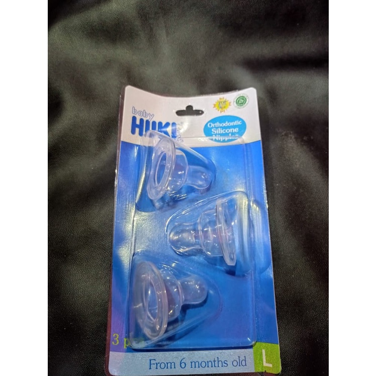 Dot nipple bayi baby Huki dot gepeng dan super flo isi 3-L