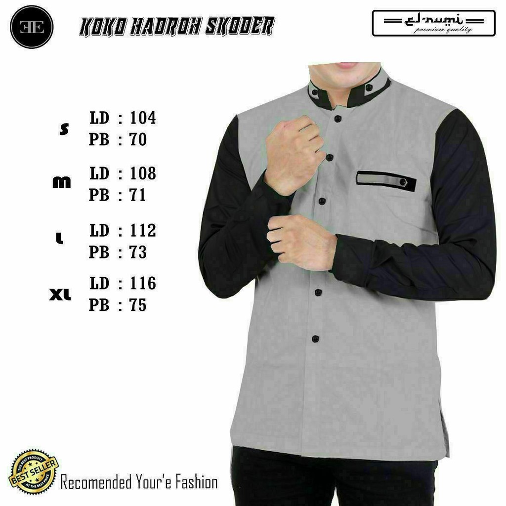 Baju Koko El Rumi Original seragam Koko hadroh kombinasi terbaru Baju Koko koko hilwa bisa cod