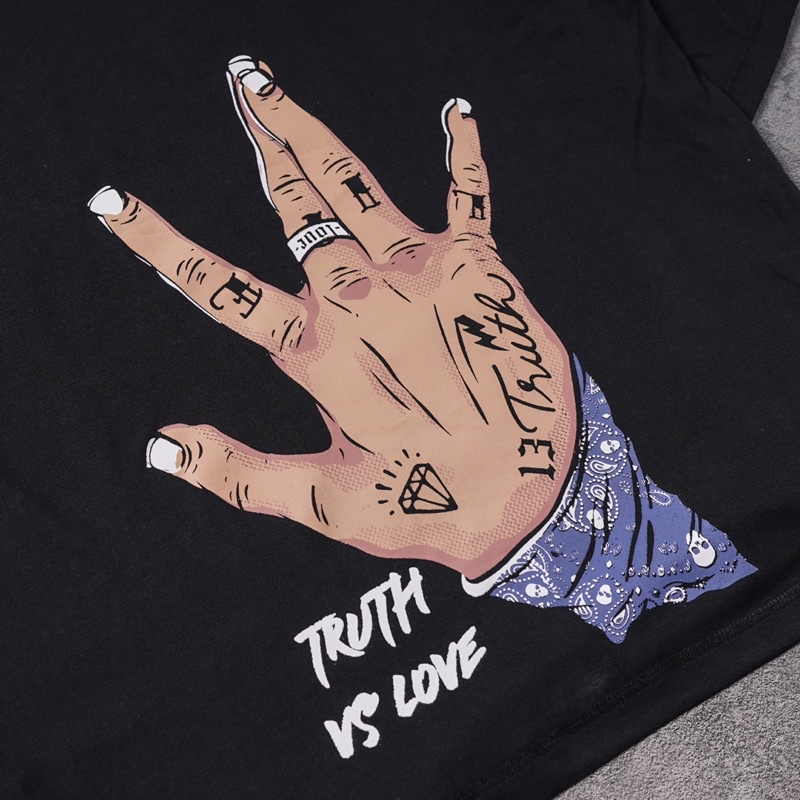 [N00814] T-shirt Oversized Distro Motif TRUTH VS LOVE