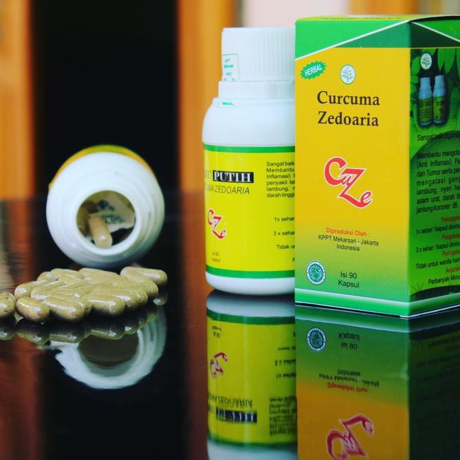 Can's get☽h Jual Grosir Temu Putih / Kunyit Putih ( Curcuma Zedoaria) KPPT Mekarsari 90 kapsul Obat
