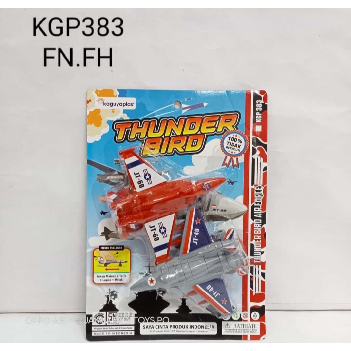 KGP 383 - Mainan Pesawat Tempur Thunder Bird isi 2 PC KGP383