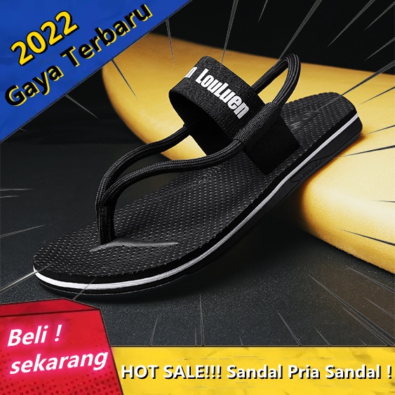 2022 sepatu sandal pria hitam kasual Sendal pria Gunung sandal cowok kekinian import fashion trendi gaya