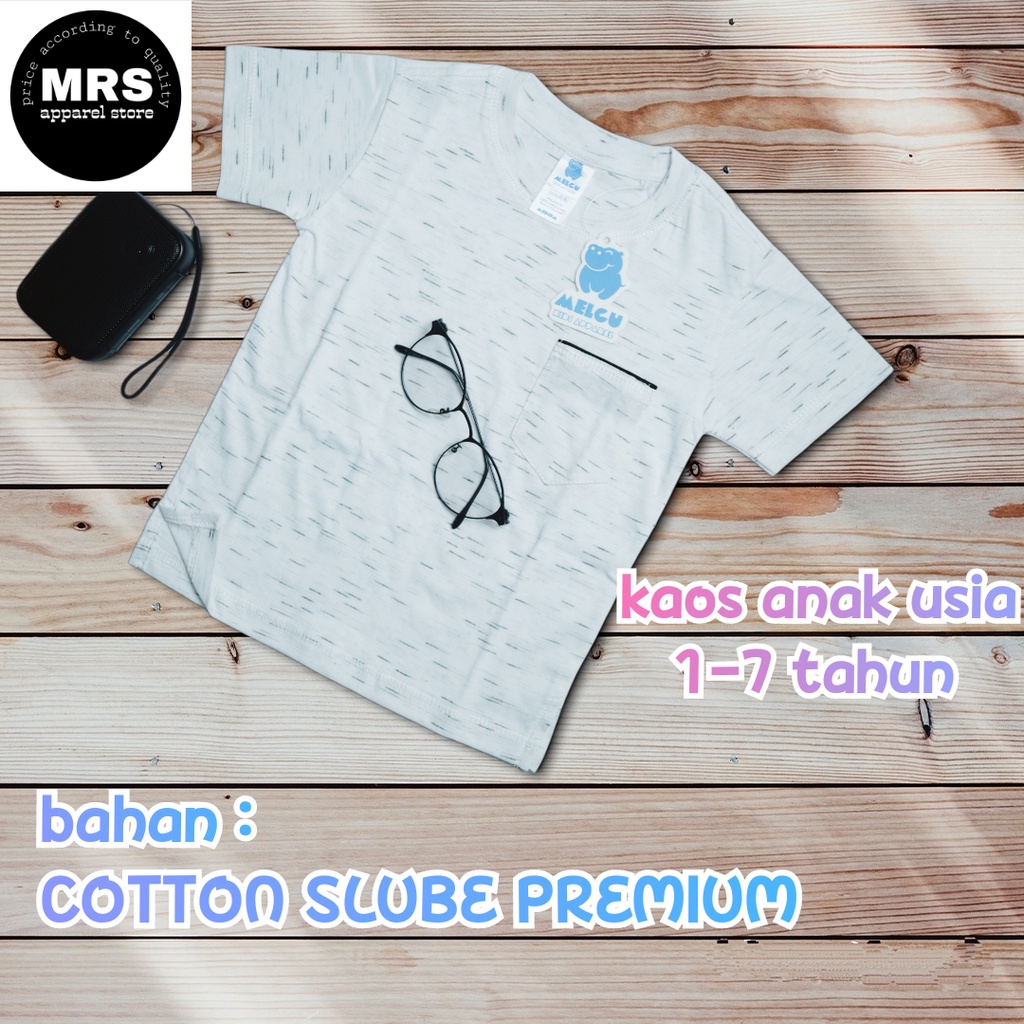 Baju Kaos Motif Anak Premium Bahan Cotton Slube