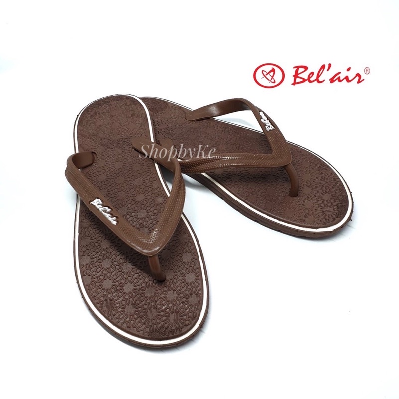 Sandal Japit Wanita Tipe Sakura merk Bel Air Warna Biru Coklat Hitam Size 37-40