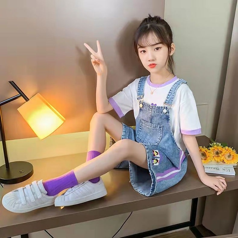 Promo !! Setelan overal anak cewek / setelan overal rabbit love pink couple ukuran 3-7tahun