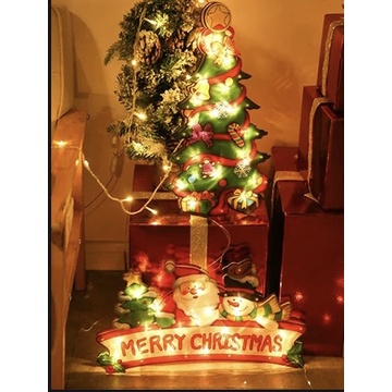 Lampu Gantung Natal Christmas Kaca Cafe Light Dekorasi XMAS Lampu Cantik LED Decorations Santa Reindeer Kabel LED READY HIASAN TUMBLR DEKORASI POHONNATAL light