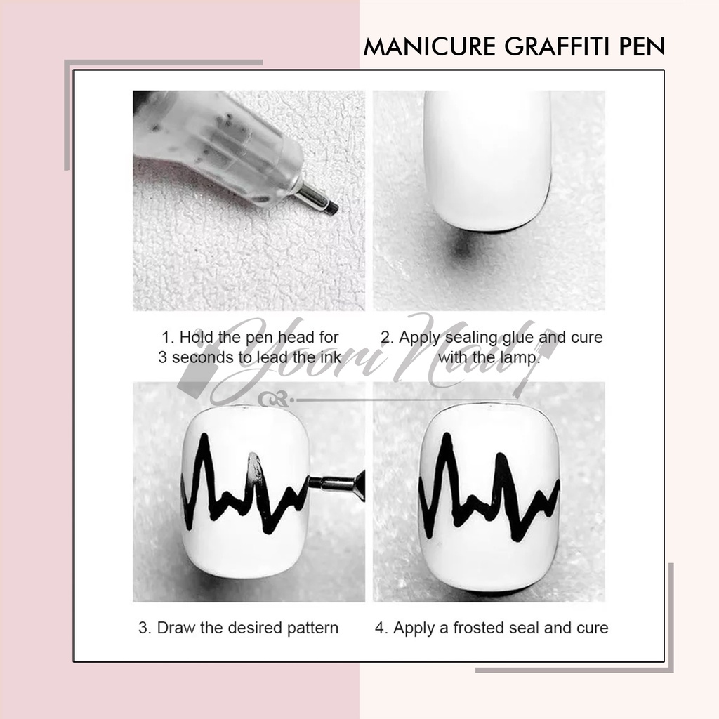 Grafitti pen acrylic paint gel nail art pen lukis nailart dekorasi