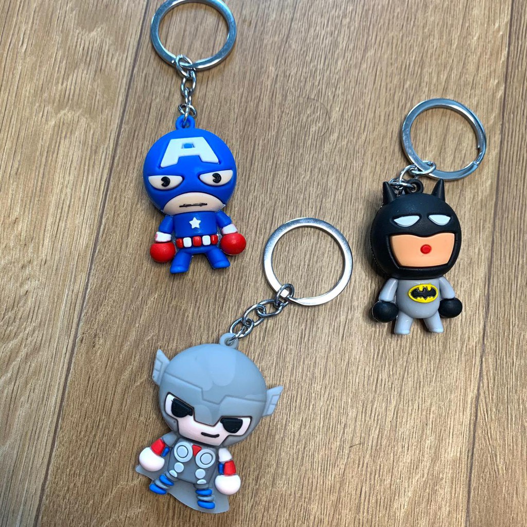 GANTUNGAN KUNCI SUPER HERO MARVEL SOUVENIR LUCU UNIK IMPORT TERMURAH GANTUNGAN HANDPHONE READY COD