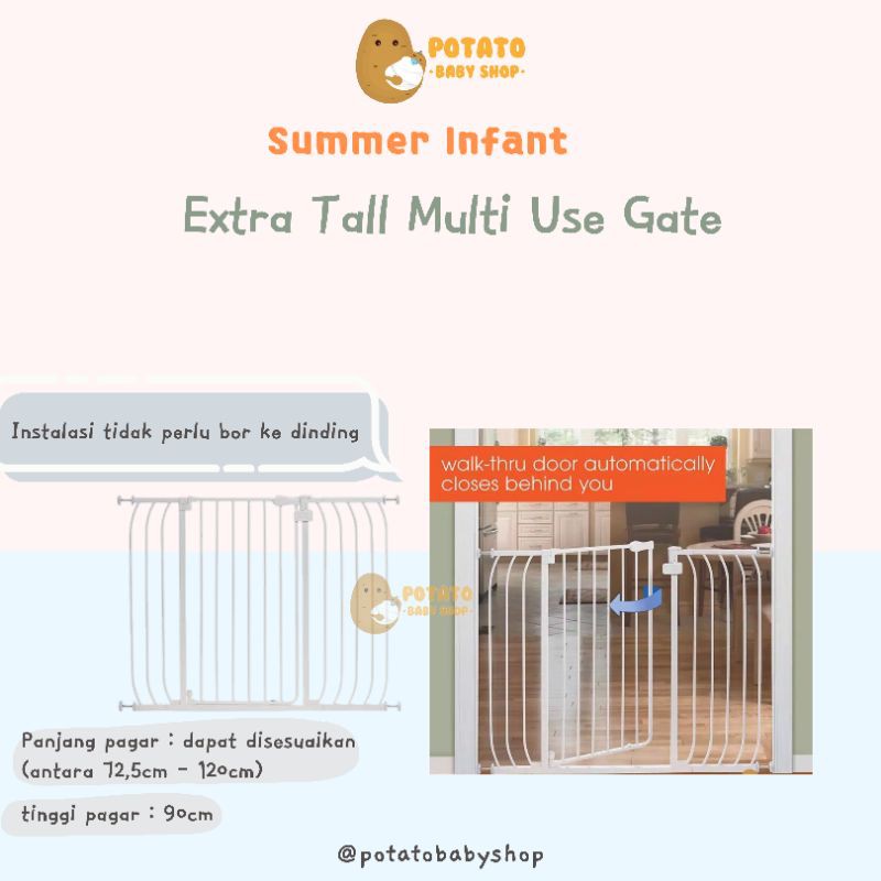 Summer Infant Multi Use Extra Tall Gate / Pagar Tangga