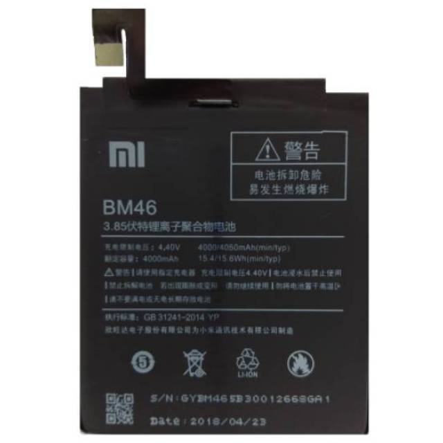 Baterai Xiaomi Redmi Note 3 BM46 Original